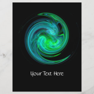 PROSPECTUS 21,6 CM X 24,94 CM VORTEX CLAIR BLEU VERT EN NOIR