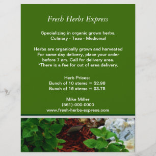 Prospectus 21,6 Cm X 24,94 Cm Votre Flyer d'Affaires d'Herbes