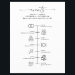 Prospectus 21,6 Cm X 24,94 Cm Wedding Day Icon Timeline Itinerary Welcome Letter<br><div class="desc">These beautiful wedding day timeline and welcome letter are perfect for any wedding! Easily edit this icon timeline to accommodate a variety of events. There are hidden icons included that you can move and adjust anywhere on the timeline. Add or delete events, if needed! Make this timeline itinerary as unique...</div>