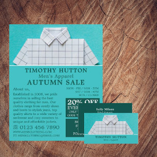 Prospectus 21,6 Cm X 24,94 Cm White Shirt, Men's Clothing Store Advertising