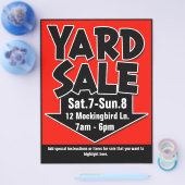 Prospectus 21,6 Cm X 24,94 Cm YARD VENTE flyer/affiche personnalisable (Simple)