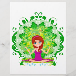 Prospectus 21,6 Cm X 24,94 Cm Yoga girl Flyer