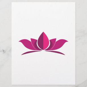 Prospectus 21,6 Cm X 24,94 Cm Yoga Lotus Power Méditation Symbole Idée cadeau