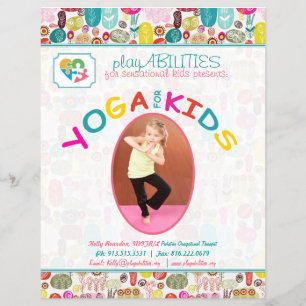 Prospectus 21,6 Cm X 24,94 Cm Yoga Pour Enfants Fleuris Colorés