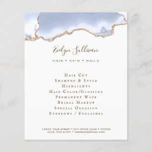 prospectus à agate bleu pastel