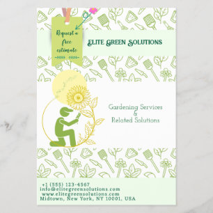 Prospectus Carte de visite de solutions de jardinage et de pa
