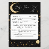 Prospectus Celestial Gold Black Baby Shower Mad Libs (Devant)