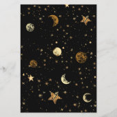 Prospectus Celestial Gold Black Baby Shower Mad Libs (Dos)