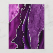 prospectus d'agate violet et argenté (Dos)