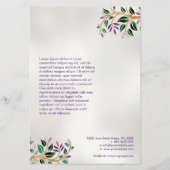 Prospectus Fleur de vie - Améthyste Malachite et or (Dos)