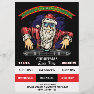 Prospectus Flyer père Noël Christmas Dance Party