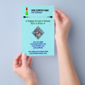 Prospectus Flyers HVAC professionnels (code QR, logo et sloga (Poignée)