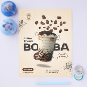 Prospectus Modèle de flyer de café à boba éditable, Menu de p (Simple)
