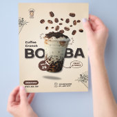 Prospectus Modèle de flyer de café à boba éditable, Menu de p (main)