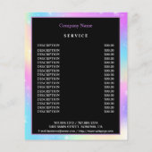 prospectus personnalisé pour les affaires de coiff (Dos)