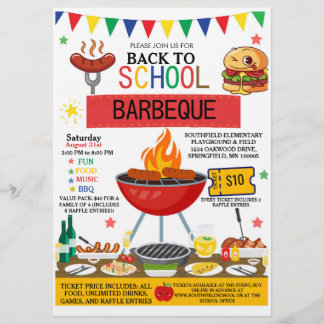 Prospectus Retour à l'école BBQ Invitation Flyer modifiable