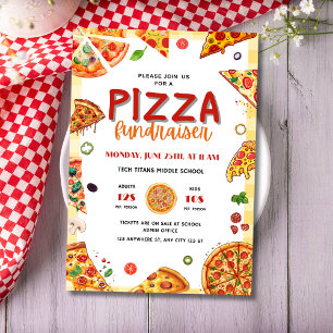 Prospectus Soirée Pizza de collecte de fonds de l'école de pi