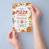 Prospectus Soirée Pizza de collecte de fonds de l'école de pi (Poignée)