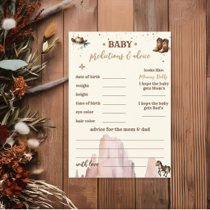 Prospectus Un petit cow-boy Prédictions pour bébé garçon Far