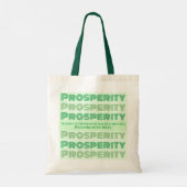 Prosperity Bijbel Verse Spreuken Lichtgroen Tote Bag (Achterkant)
