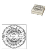 Prosperity Mandala Custom Return Adres Rubberstempel (Gestempeld)