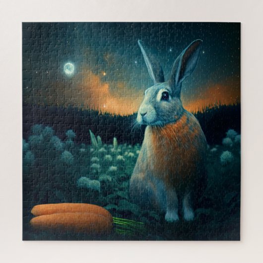 Prosperity Rabbit in the Moonlight Legpuzzel (Verticaal)