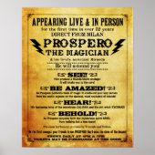 Prospero ! Poster magicien 16" x 20" (Devant)