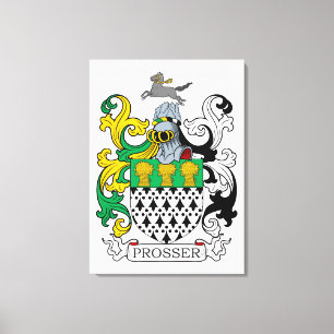 Prosser Family Crest Canvas Afdruk