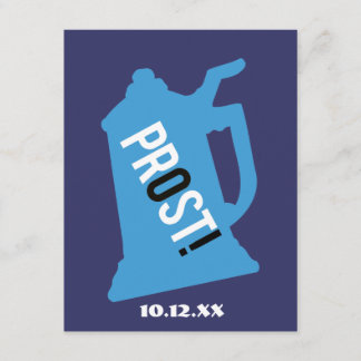 Prost 80e verjaardagsfeest uitnodiging Blauw & Zwa