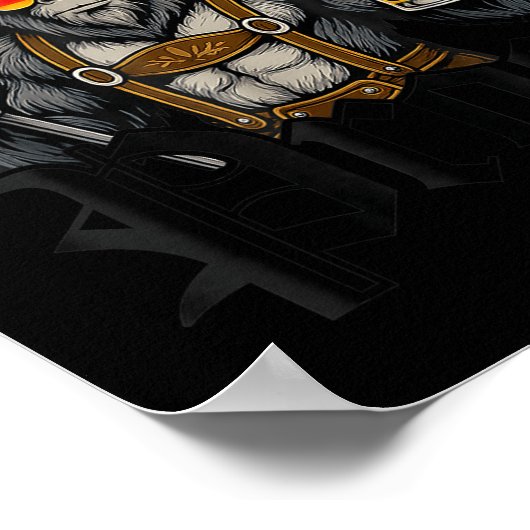 Prost Bigfoot Drinking Beer Lederhosen German Poster (Hoek)