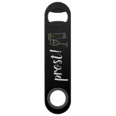 "Prost"-borst met een tulband Speed Flessenopener (Voorkant)