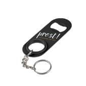 "Prost" Sleutelhanger voor weddenschap Mini Flessenopener (Achterkant Gekanteld)