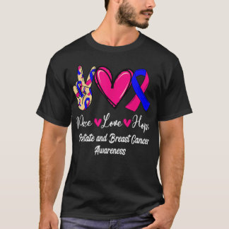 Prostaat- en borstkankerbewuster liefdesspel t-shirt