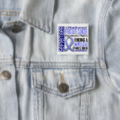 Prostaatkanker - Bewustmakingsmaand Lint I2 1,5 Vierkante Button 5,1 Cm (In situ)