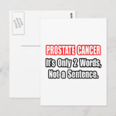 Prostaatkanker...Geen zin Briefkaart (Voorkant / Achterkant)