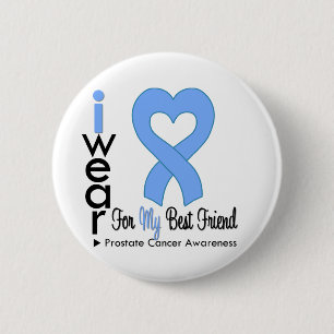 Prostaatkanker - Hart Ribbon BEST FRIEND Ronde Button 5,7 Cm