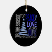 Prostaatkanker Kerstmis 1 Keramisch Ornament (Rechts)