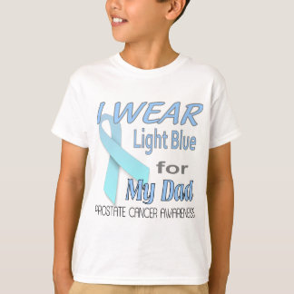 Prostaatkanker Licht Blauw Ribbon Awareness Logo T-shirt