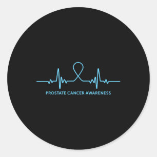 Prostaatkanker Shirt - Prostaatkanker Bewustzijn Ronde Sticker