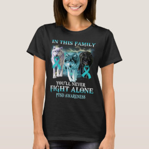 prostaatkankerwolf kan nooit alleen vechten t-shirt