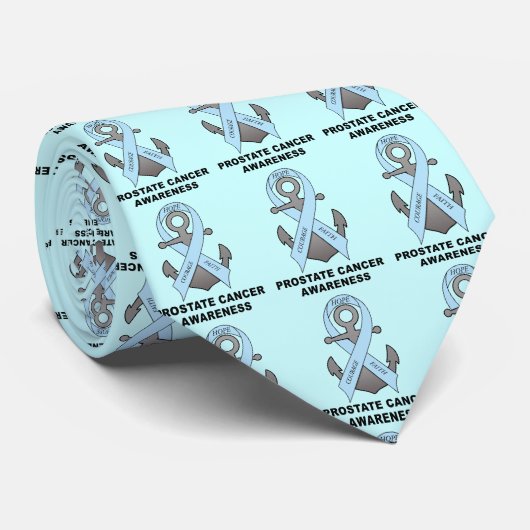 Prostate Cancer Anchor of Hope Stropdas (Opgerold)