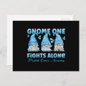 Prostate Cancer Awareness Light Blue Gnome Briefkaart (Voorkant / Achterkant)