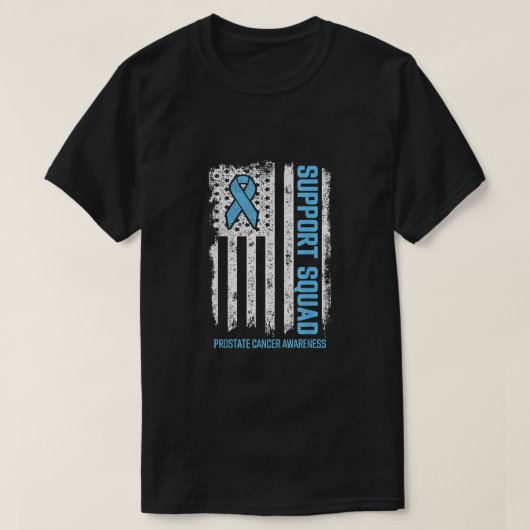 Prostate Cancer Flag Support Squad Prostate Cancer T-shirt (Design voorkant)