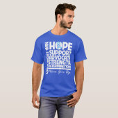 Prostate Cancer Hope Support Sterkte T-shirt (Voorkant volledig)
