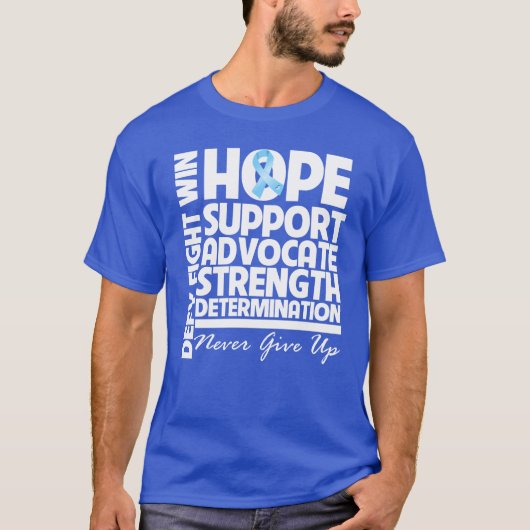 Prostate Cancer Hope Support Sterkte T-shirt (Voorkant)