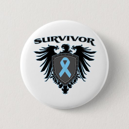 Prostate Cancer Survivor Crest Ronde Button 5,7 Cm (Voorkant)