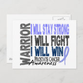 Prostate Cancer Warrior Briefkaart (Voorkant / Achterkant)