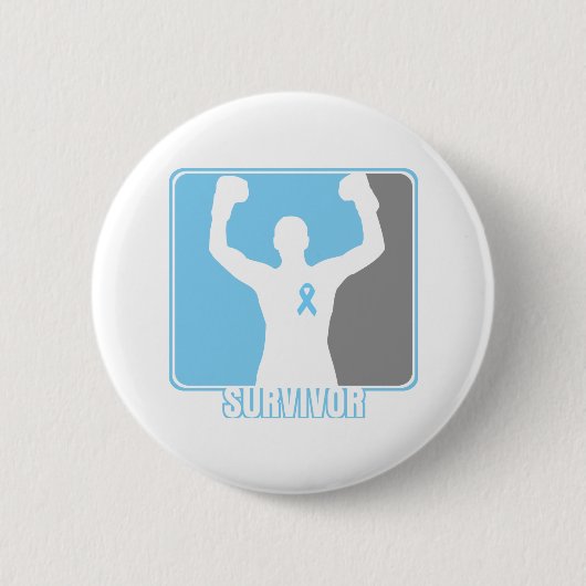Prostate Cancer Winning Survivor Ronde Button 5,7 Cm (Voorkant)