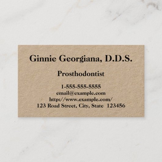  Prosthodontist Visitekaartje (Voorkant)