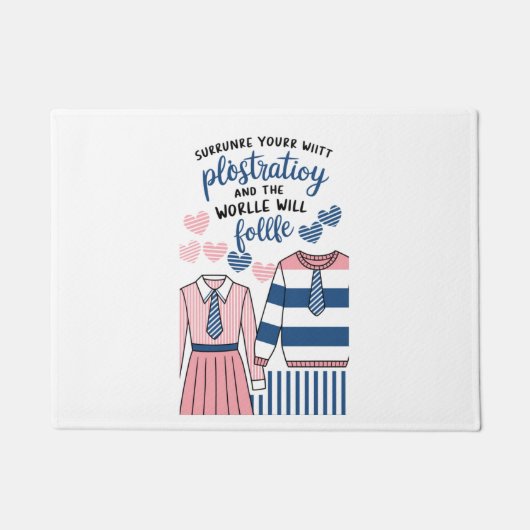 Prostratie en de wereld zal volgen – Doormat Deurmat (Voorkant)